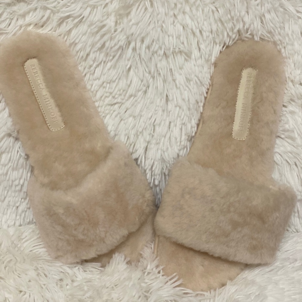 Rebecca Minkoff NWT Fur Slide Sandals